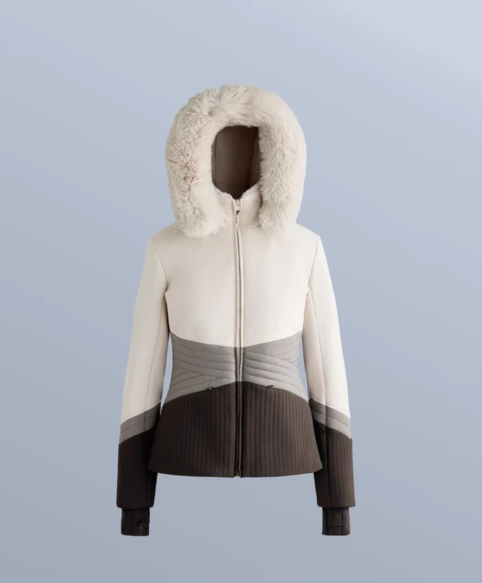 Casaco de esqui Primaloft® com blocos de cor, superajustado e resistente à água Casaco de esqui Primaloft® com blocos de cor, superajustado e resistente à água