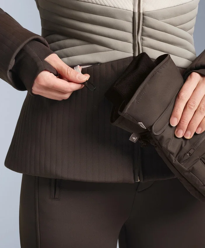Casaco de esqui Primaloft® com blocos de cor, superajustado e resistente à água Casaco de esqui Primaloft® com blocos de cor, superajustado e resistente à água