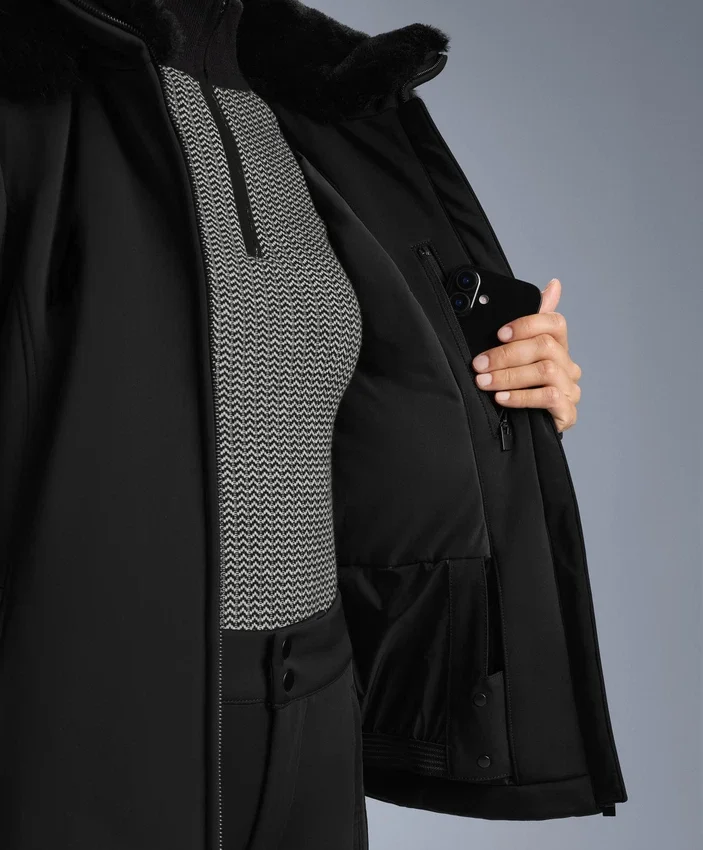 Casaco de esqui Primaloft® resistente à água com corte super justo Casaco de esqui Primaloft® resistente à água com corte super justo