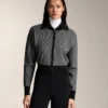 Casaco de malha com padrão houndstooth Casaco de malha com padrão houndstooth