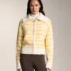 Casaco de malha jacquard às riscas Casaco de malha jacquard às riscas