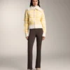 Casaco de malha jacquard às riscas Casaco de malha jacquard às riscas