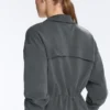 Casaco em modal Soft Touch com cintura ajustável e gola alta Casaco em modal Soft Touch com cintura ajustável e gola alta