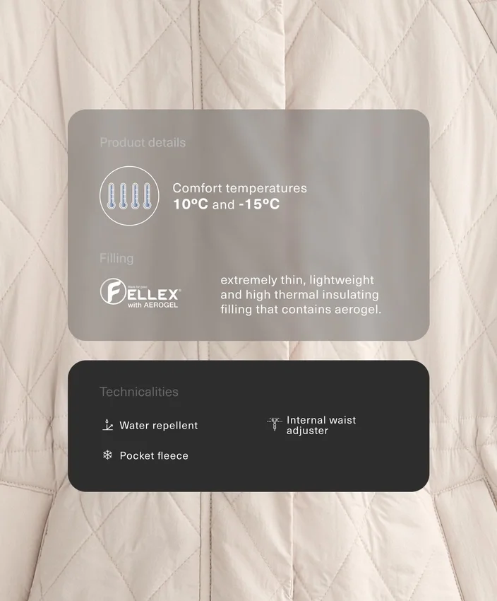 Casaco longo acolchoado Fellex® Aerogel Casaco longo acolchoado Fellex® Aerogel