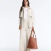 Casaco longo de Soft Touch com modal e bolsos Casaco longo de Soft Touch com modal e bolsos