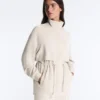 Casaco longo de Soft Touch com modal e bolsos Casaco longo de Soft Touch com modal e bolsos