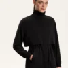 Casaco longo de Soft Touch com modal e bolsos Casaco longo de Soft Touch com modal e bolsos
