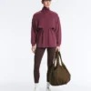 Casaco longo de Soft Touch com modal e bolsos Casaco longo de Soft Touch com modal e bolsos