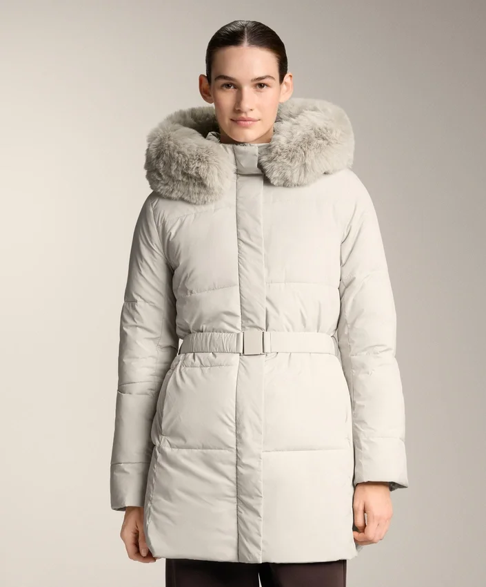 Casaco Midi Acolchoado Primaloft® Repelente à Água Casaco Midi Acolchoado Primaloft® Repelente à Água