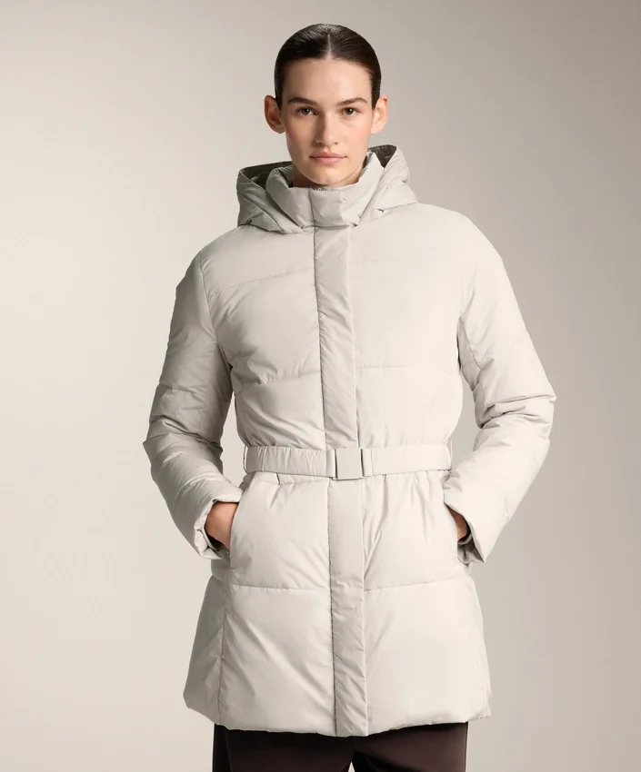 Casaco Midi Acolchoado Primaloft® Repelente à Água Casaco Midi Acolchoado Primaloft® Repelente à Água