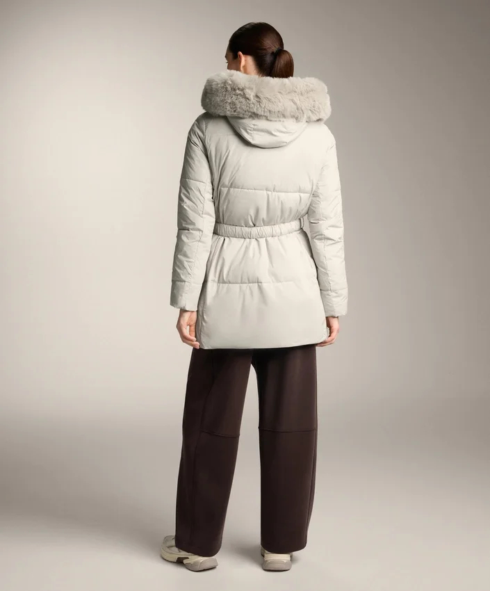 Casaco Midi Acolchoado Primaloft® Repelente à Água Casaco Midi Acolchoado Primaloft® Repelente à Água