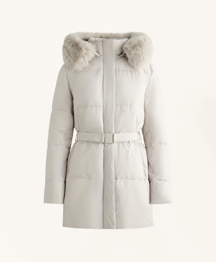 Casaco Midi Acolchoado Primaloft® Repelente à Água Casaco Midi Acolchoado Primaloft® Repelente à Água