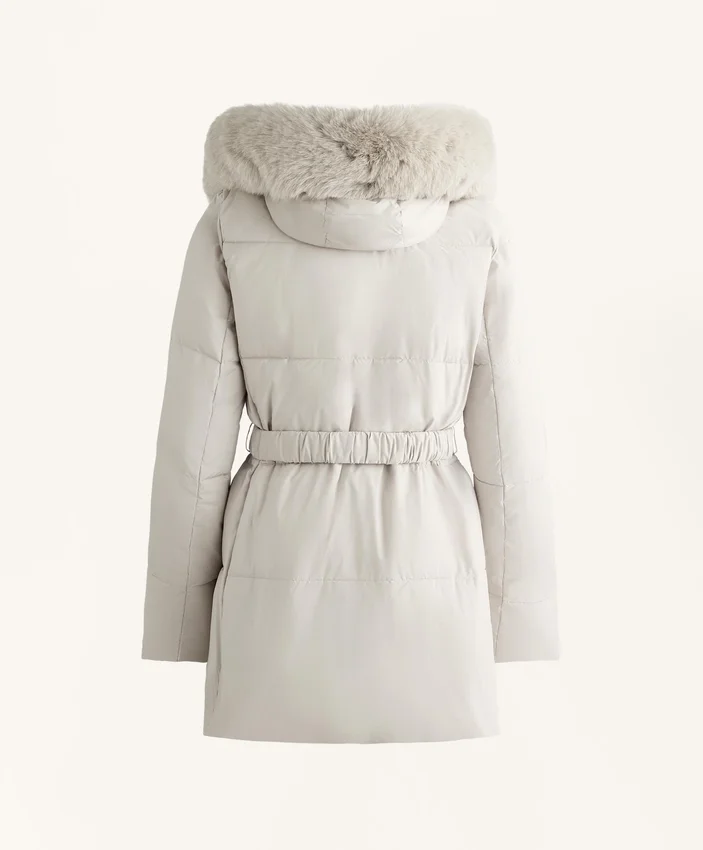 Casaco Midi Acolchoado Primaloft® Repelente à Água Casaco Midi Acolchoado Primaloft® Repelente à Água
