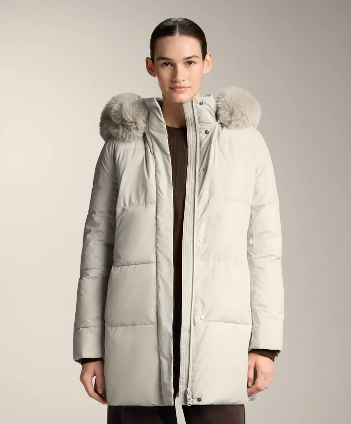 Casaco Midi Acolchoado Primaloft® Repelente à Água Casaco Midi Acolchoado Primaloft® Repelente à Água