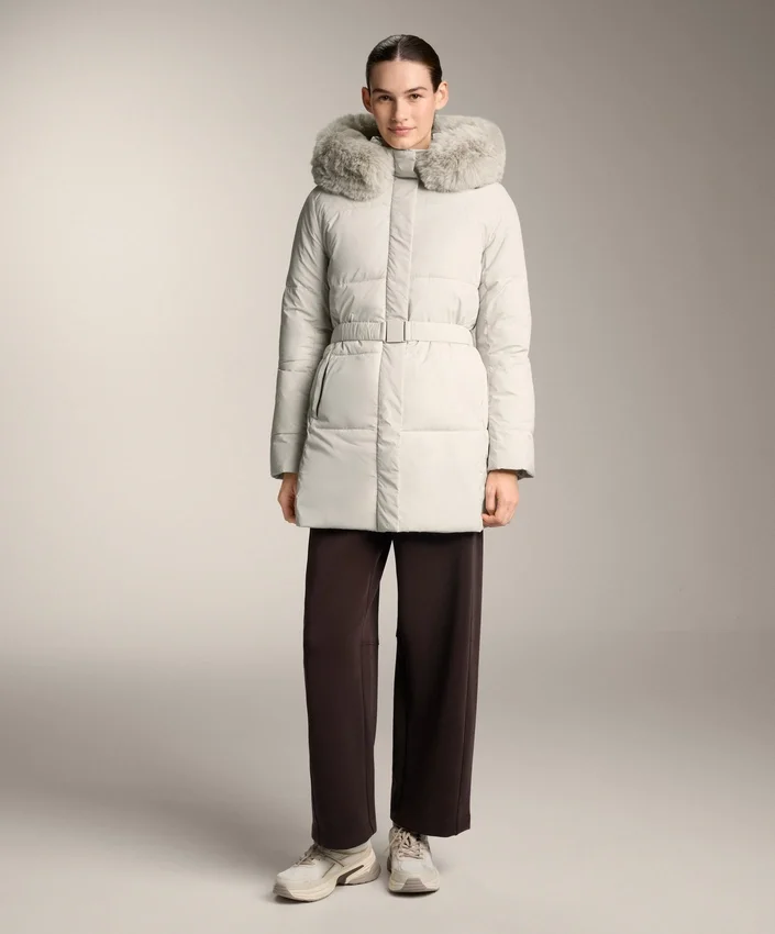 Casaco Midi Acolchoado Primaloft® Repelente à Água Casaco Midi Acolchoado Primaloft® Repelente à Água
