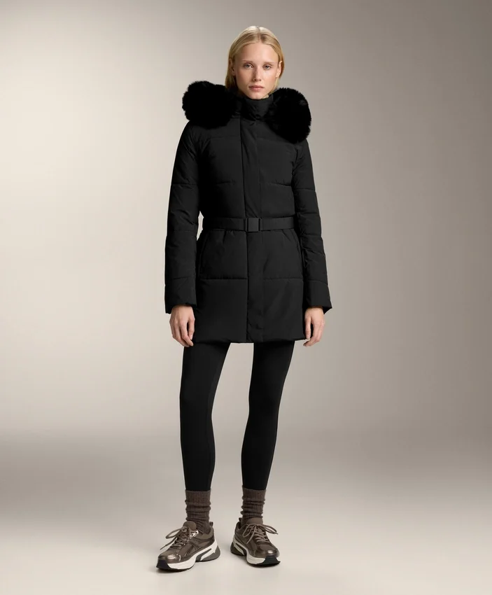 Casaco Midi Acolchoado Primaloft® Repelente à Água Casaco Midi Acolchoado Primaloft® Repelente à Água