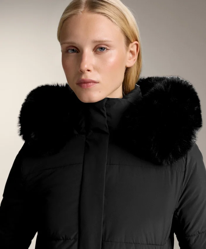 Casaco Midi Acolchoado Primaloft® Repelente à Água Casaco Midi Acolchoado Primaloft® Repelente à Água