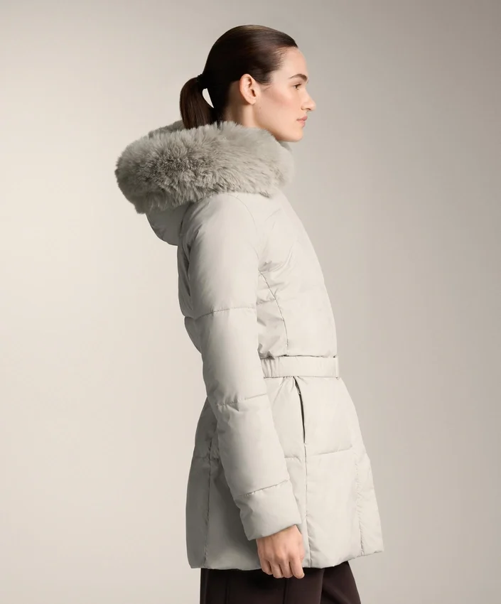 Casaco Midi Acolchoado Primaloft® Repelente à Água Casaco Midi Acolchoado Primaloft® Repelente à Água