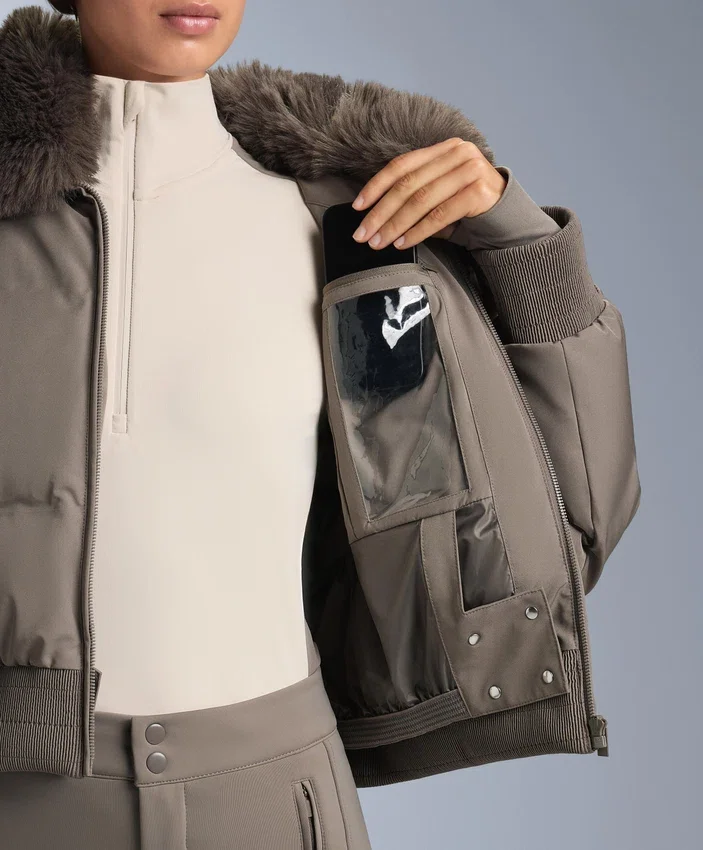 Casaco Minardi Piume Ski resistente à água, 80% de penugem e 20% de penas Casaco Minardi Piume Ski resistente à água, 80% de penugem e 20% de penas
