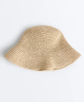Chapéu de pescador trançado com efeito de ráfia Chapéu de pescador trançado com efeito de ráfia