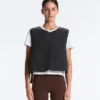 Colete fino acolchoado em nylon Colete fino acolchoado em nylon