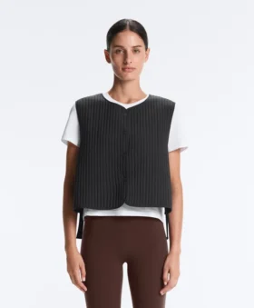 Colete fino acolchoado em nylon Colete fino acolchoado em nylon