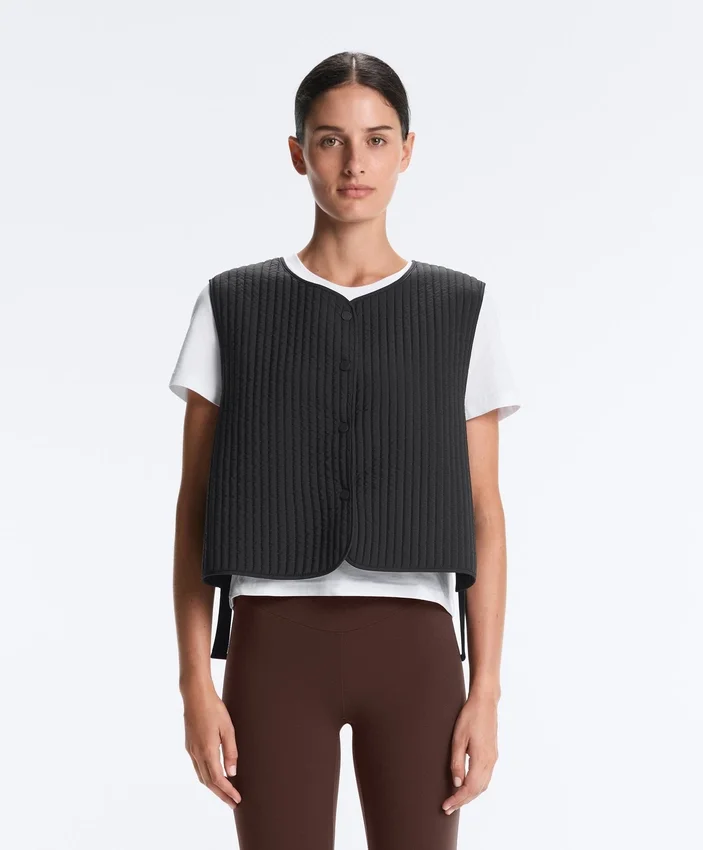Colete fino acolchoado em nylon Colete fino acolchoado em nylon