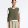 Colete fino acolchoado em nylon Colete fino acolchoado em nylon