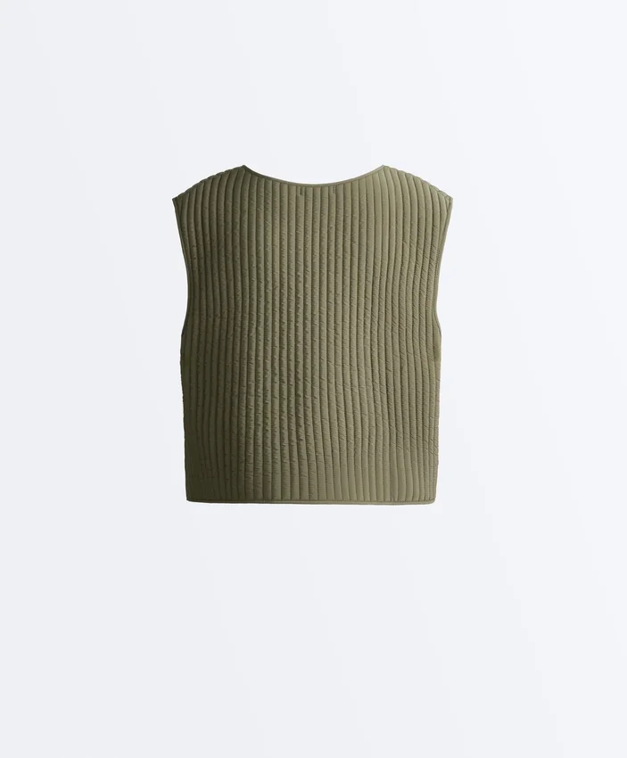 Colete fino acolchoado em nylon Colete fino acolchoado em nylon