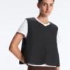 Colete fino acolchoado em nylon Colete fino acolchoado em nylon