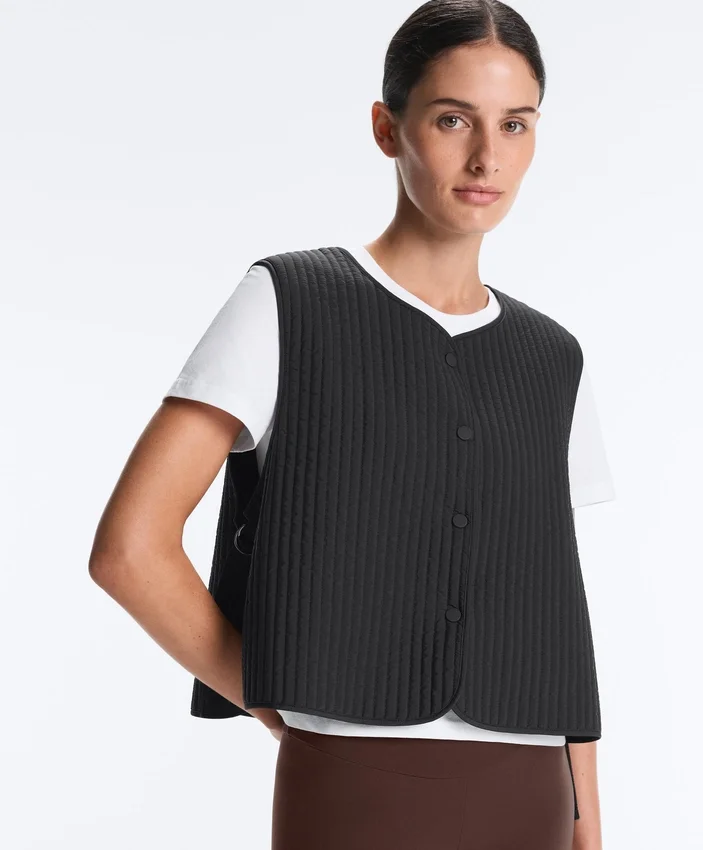 Colete fino acolchoado em nylon Colete fino acolchoado em nylon