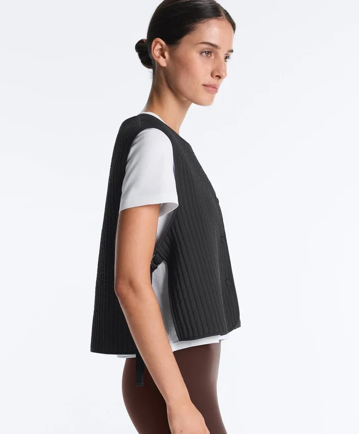 Colete fino acolchoado em nylon Colete fino acolchoado em nylon
