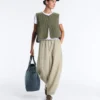 Colete fino acolchoado em nylon Colete fino acolchoado em nylon