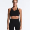 Compressive Cross-Back Sports Bra with Firm Support