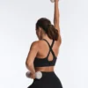 Compressive Cross-Back Sports Bra with Firm Support