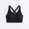 Compressive Cross-Back Sports Bra with Firm Support