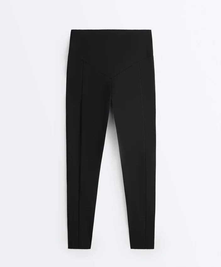 Compressive Leggings de cintura alta até ao tornozelo com bolso Compressive Leggings de cintura alta até ao tornozelo com bolso