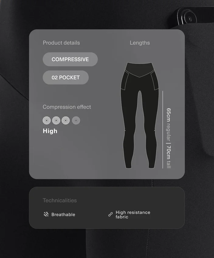 Compressive Leggings de cintura alta até ao tornozelo com bolso Compressive Leggings de cintura alta até ao tornozelo com bolso