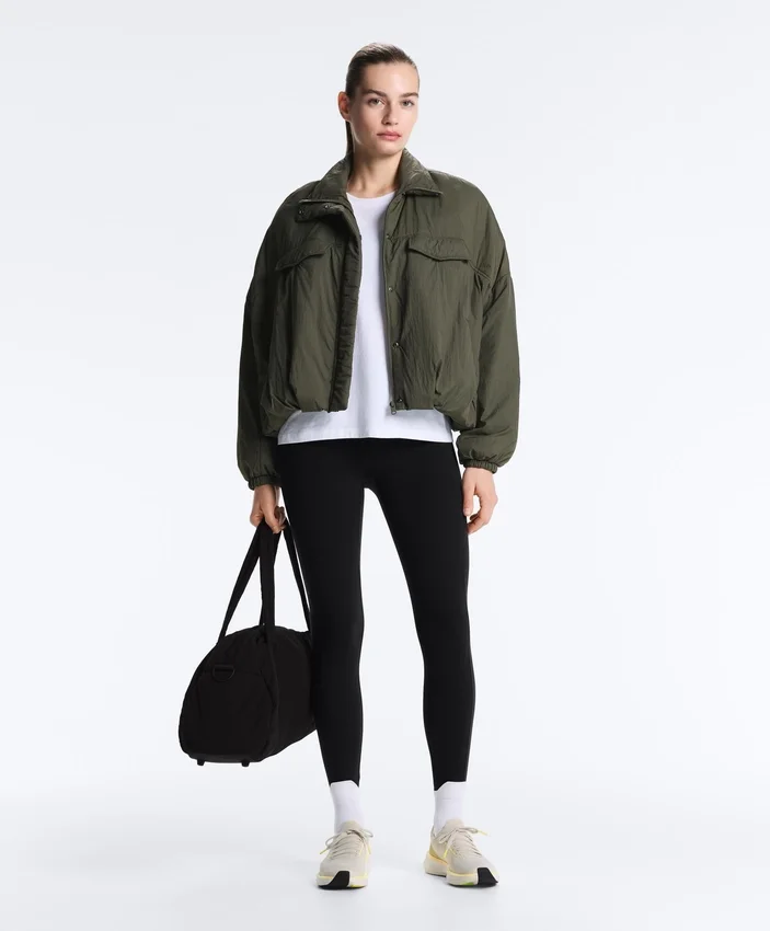 Compressive Leggings de cintura alta até ao tornozelo com bolso Compressive Leggings de cintura alta até ao tornozelo com bolso
