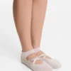 Conjunto de 2 pares de meias de mistura de algodão para ioga e pilates com tiras cruzadas Conjunto de 2 pares de meias de mistura de algodão para ioga e pilates com tiras cruzadas