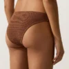 Cueca clássica de biquíni com efeito amarrotado