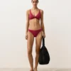 Top de biquíni halter em jacquard geométrico Top de biquíni halter em jacquard geométrico