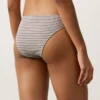 Cueca clássica de biquíni às riscas Cueca clássica de biquíni às riscas