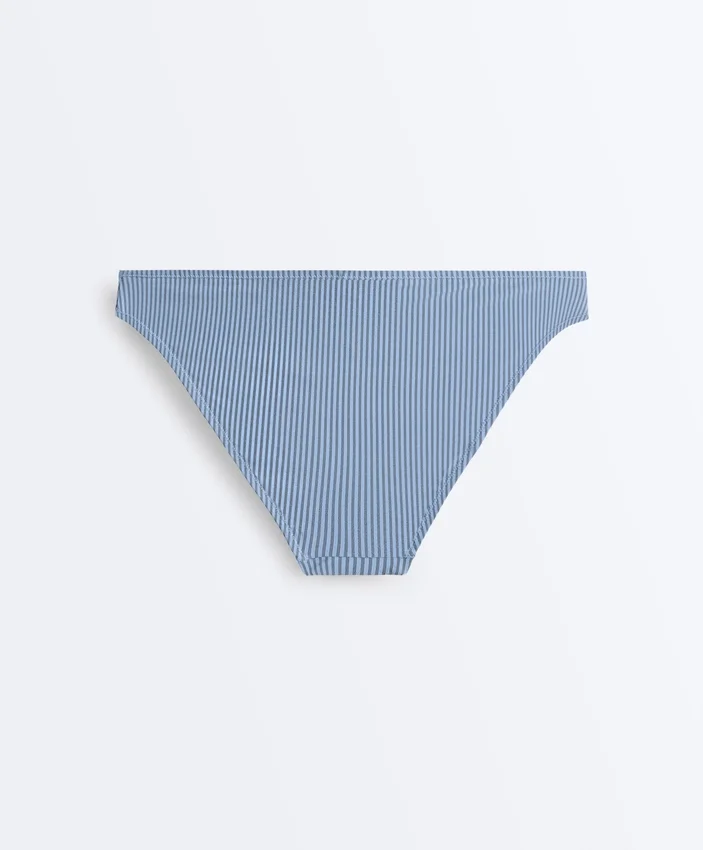 Cueca clássica de biquíni às riscas Cueca clássica de biquíni às riscas