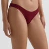 Cueca de biquíni brasileiro com corte em U em jacquard de mini xadrez Cueca de biquíni brasileiro com corte em U em jacquard de mini xadrez
