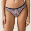 Cueca de biquíni clássica com riscas texturizadas
