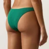 Cueca de biquíni com corte em U e cobertura média em piqué Cueca de biquíni com corte em U e cobertura média em piqué