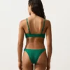 Cueca de biquíni com corte em U e cobertura média em piqué Cueca de biquíni com corte em U e cobertura média em piqué