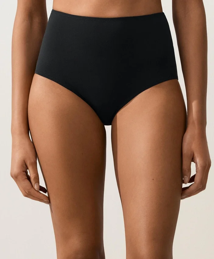 Cueca de biquíni de cintura alta modeladora Cueca de biquíni de cintura alta modeladora
