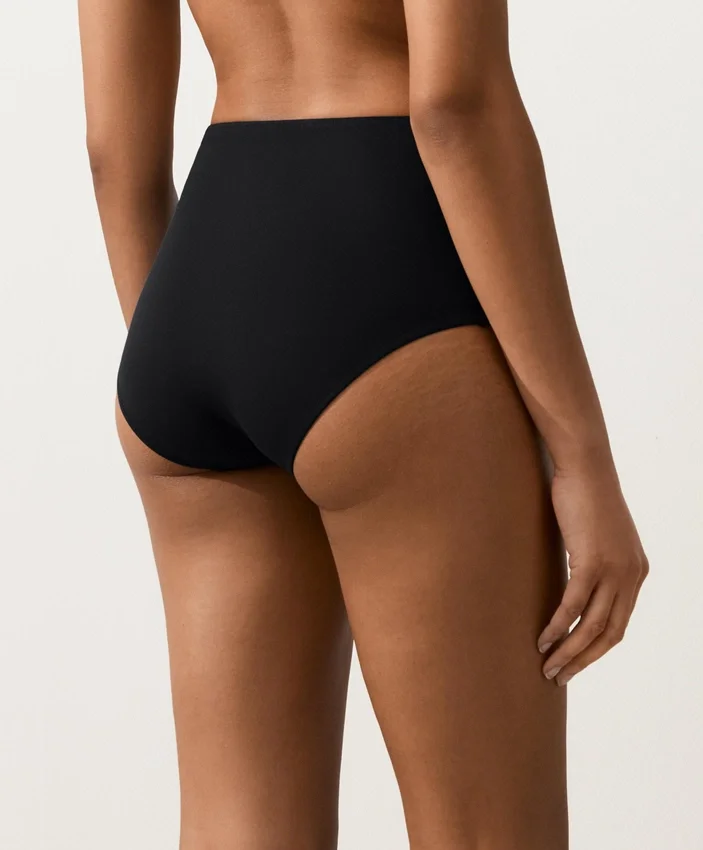 Cueca de biquíni de cintura alta modeladora Cueca de biquíni de cintura alta modeladora